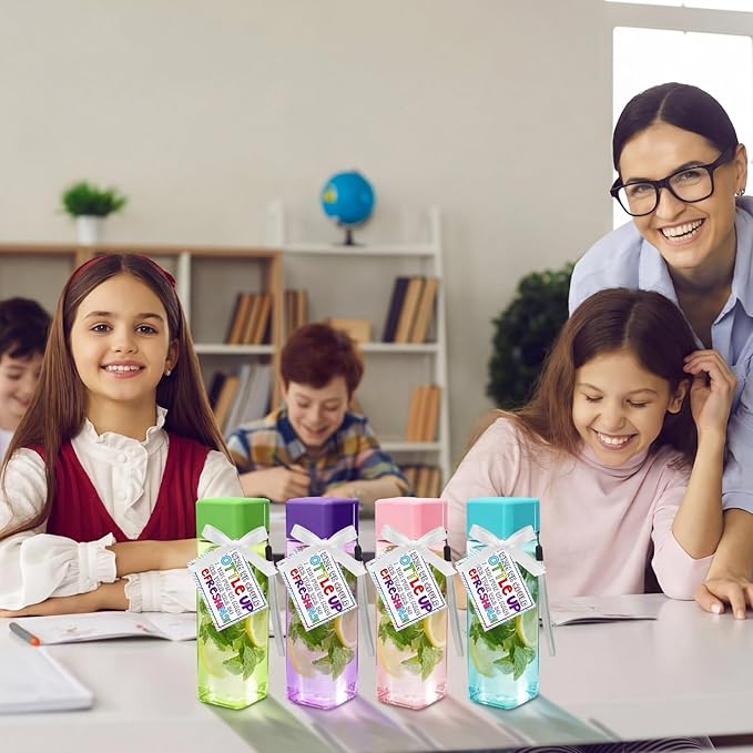 Yungyan 24 Sets End of Year Gifts for Students 17 oz Water Bottles Bulk Portable Sports Water Bottle Summer Graduation Student Gift from Teachers for Kids School Classroom Prize Goodie Bag(Screw Cap)