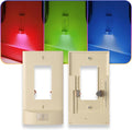 1 Pack - SnapPower Multi-Color GuideLight – Outlet Cover RGB Lights, Customizable Ambient Lighting/Mood Lighting for Home, Kitchen, Gaming Room, Kids Bedroom, Nursery, Holiday Decor (Ivory, GFCI)