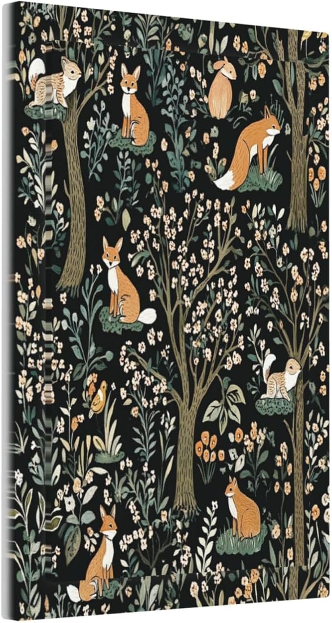 Light Switch Cover Plate Fairy Forest Animals Fox Squirrel Flower 1 Gang No Device Blank Electrical Wall Plates Faceplate Decorative Switch Plate For Bed Room Farmhouse Decor