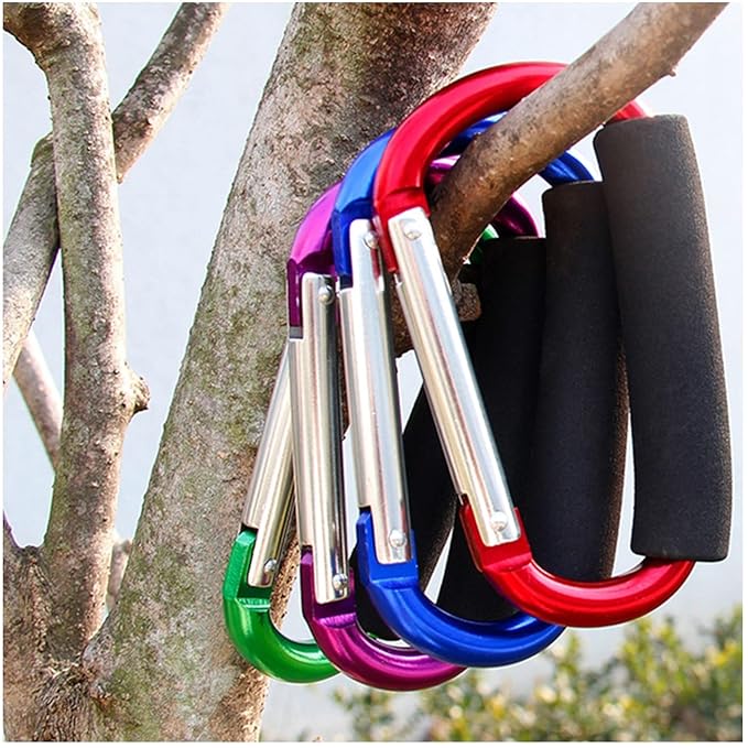 Stroller Hooks by Baby,Large Stroller Hooks for Mommy, 2 pcs Carabiner Stroller Hook Organizer for Hanging Purses, Diaper Bag, Shopping Bags. (Royal Blue)