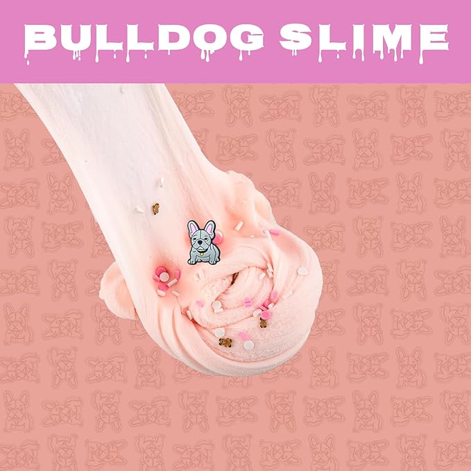 French Bulldog Scented Cloud Slime - Premium DIY Scented Peach Slime for Boys & Girls, Ages 4-12 - Party Favors & Christmas Stocking Fillers