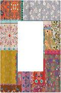 Outlet Covers Boho Patchwork Bohemian Stitching Colorful Floral 1 Gang Wall Plate Single Rocker Light Switch Cover Decorative GFCI Receptacle Cover Electrical Switchplate for Home Decor