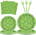 96Pcs Turtle Party Plates and Napkins Turtle Theme Birthday Party Supplies Disposable Turtle Party Paper Plates Green Sea Turtle Dessert Plates Tableware for 24 Guests Kids Teen Party Decorations