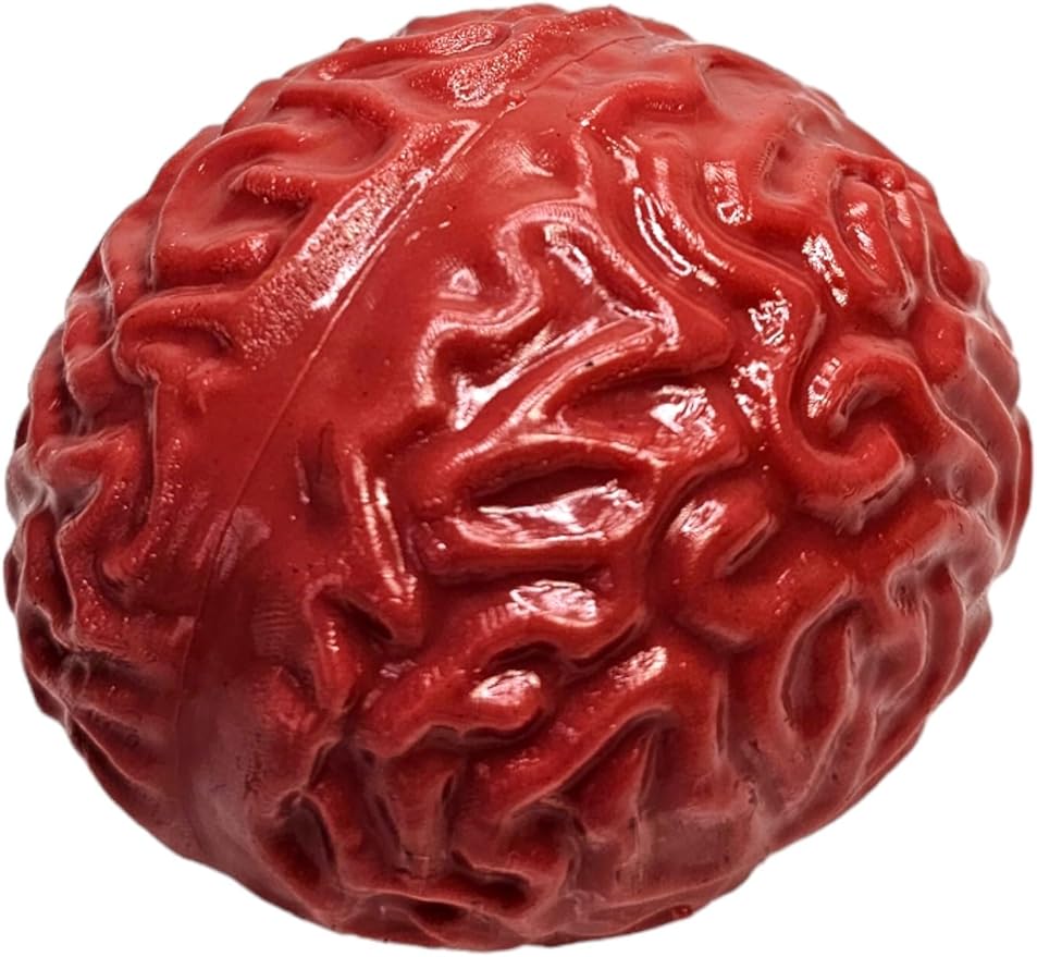 Brain Splat Ball (2.75 inch) (2 Brain Balls) Unique Design Gel Party Favor and Game Prize for Throwing and Stress Relief Squeeze Toy (2)