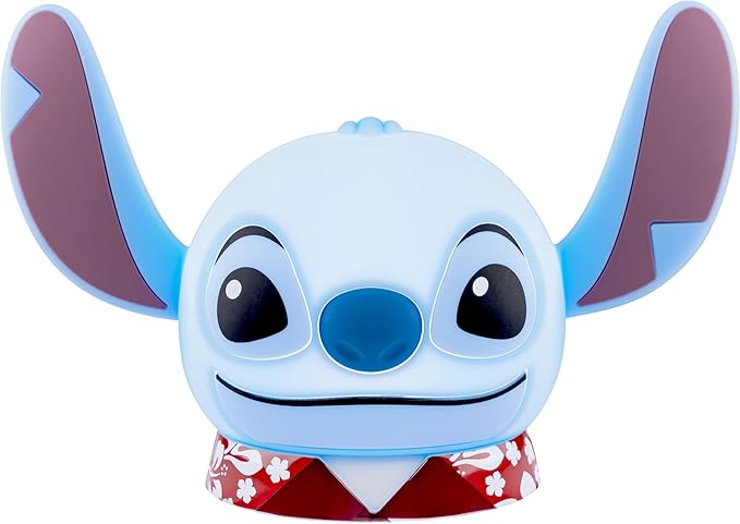 Disney Lilo and Stitch Squish Light, Night Light for Kids, USB Lamp, Battery Operated, Dimmable, Ideal for Bedroom, Playroom, Living Room, and More, 83063