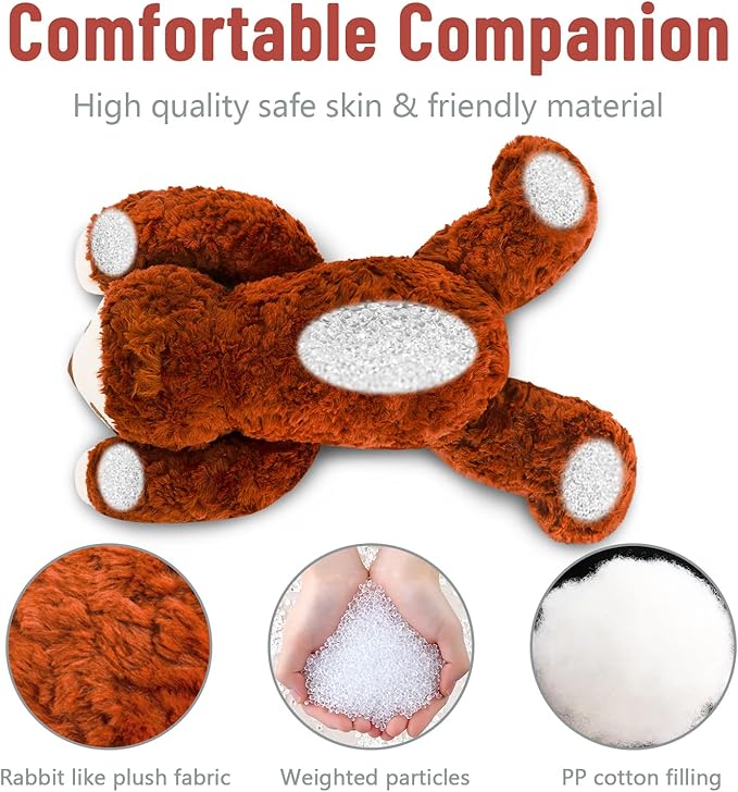 Niuniu Daddy 20" | 3.3 Pound Weighted Sloth Stuffed Animals, Big Fluffy Sloth Weighted Lap Animals Plush, Cute Weighted Stuffed Toy as Present for Adults & Kids & Baby for Christmas Birthday Holidays