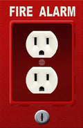 Boys Room Light Switch Cover Plate Kids Decorative Nursery Teen Toddler Room Decor Bedroom Bathroom Playroom (Fire Alarm Outlet)