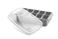 melii Silicone Baby Food Freezer Tray with Lid | 10 x 2oz Portion Cubes – Breastmilk & Homemade Puree Storage Container – BPA Free, Microwave, Freezer & Dishwasher Safe – Baby Registry Must (Grey)