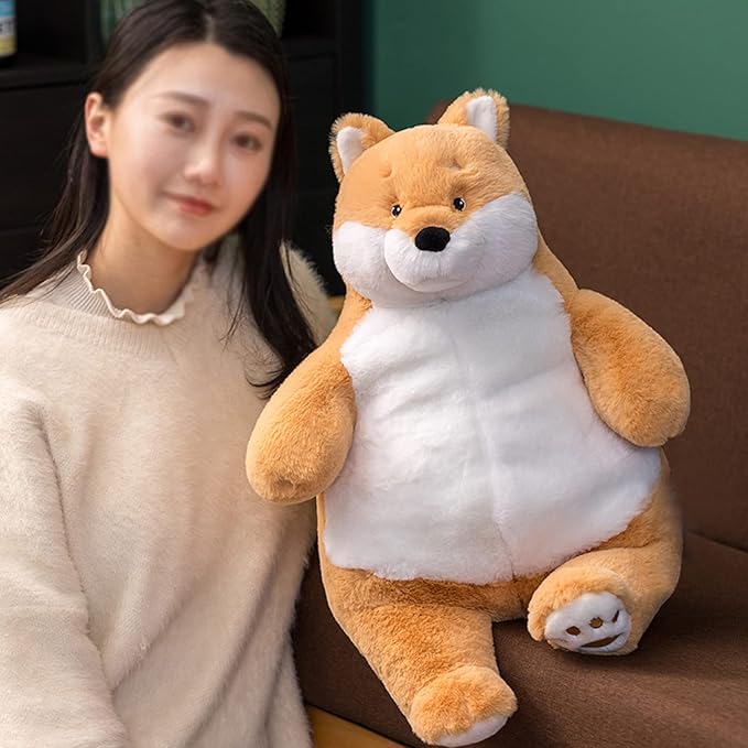 Shiba Inu Weighted Stuffed Animals, 17" 3.5 lbs Weighted Shiba Inu Dog Plush Toy Large Weighted Plush Animal Pillow Gifts for Boys and Girls