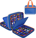 SAIKA 96 Toy Car Storage Case Compatible with Hot Wheels for Matchbox for LEGO for AZEN for JOYIN for Tub Works Cars Toy Car Organizer Holder for 96 Mini Cars- Blue(Case Only)