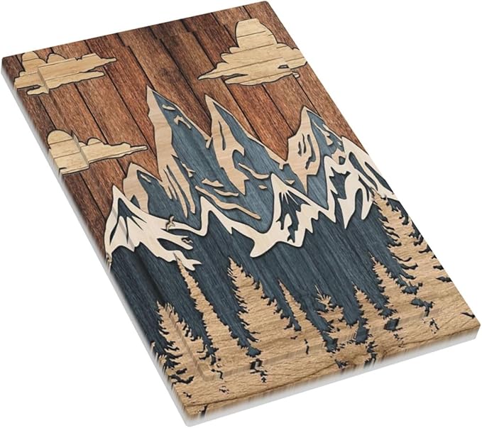 Blue Mountain Range Forest Nature Wilderness Wood Texture Light Switch Cover Plate 1 Gang No Device Blank Electrical Wall Plates Faceplate Decorative Switch Plate Covers for Farmhouse Home Decor