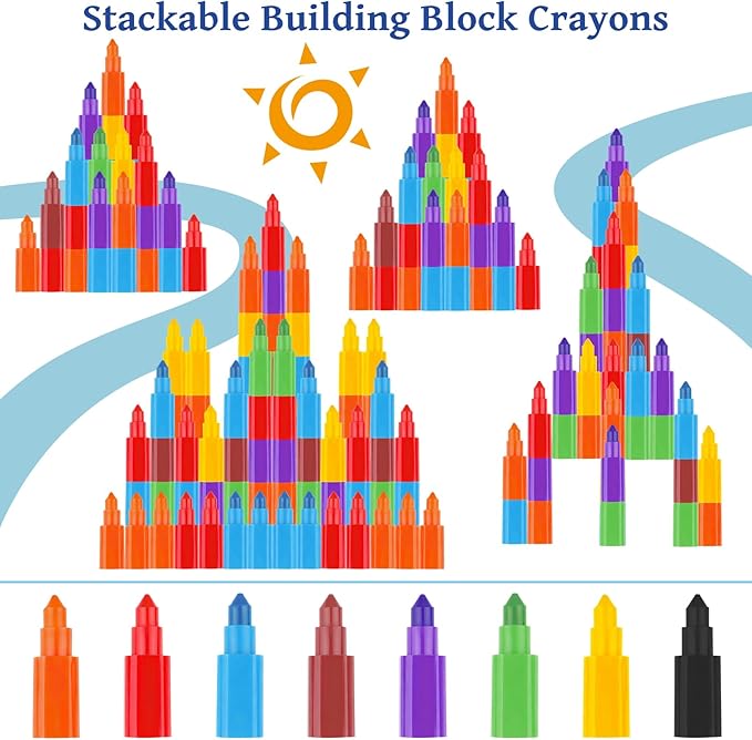 Kalysky 24 Pack Mini Coloring Books with Stackable Rainbow Crayons for Kids Ages 4-12 | Birthday Party Favors, Goodie Bag Stuffers,Classroom Prizes,Return Gift–Bulk Coloring Activity Set for Toddlers