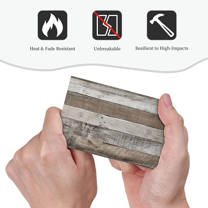 Natural Grey Wood Vintage Faux Wood Grain Light Switch Cover Plate 1 Gang No Device Blank Electrical Wall Plates Faceplate Decorative Switch Plate Covers for Farmhouse Home Decor