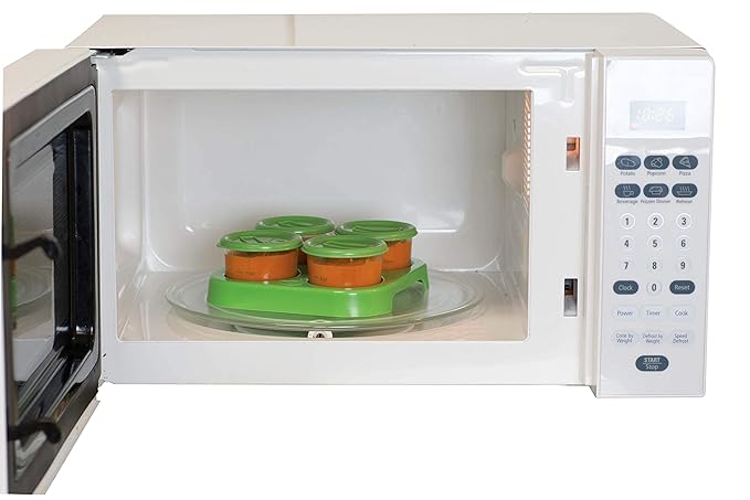 Glass Baby Food Storage Containers w Write What You Want Lids (12 Pk) - 2oz Jar Includes Lids, Storage Tray, Dry-Erase Marker - Microwave, Freezer, Dishwasher Safe - BPA & Phthalate Free