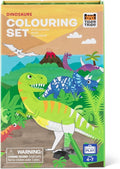 Tiger Tribe Coloring Set - Dinosaurs, Activity Set for Kids, incl. Stickers & Markers Portable Storage Box, Perfect for Travel, Great Gift
