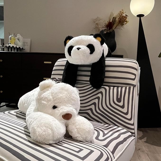 FoxVilla 4lbs Polar Bear Weighted Stuffed Animals, 24 inch Weighted Plush Stuffed Animals for Adults, Cute Soft Weighted Plush Throw Animal Pillow Toy, Birthday Gifts for Adults Kids