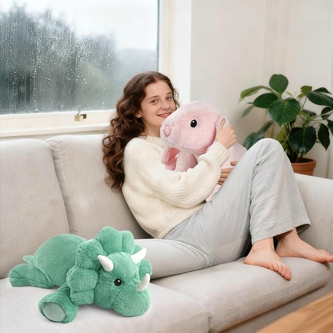 4.5 Lbs Weighted Stuffed Animals 22" Soft Pink Rabbit Plush Weighted Bunny Plush Toys for Kids and Adults Cute and Huggable Plush Toy Gifts for Comfort and Relaxation (Bunny)