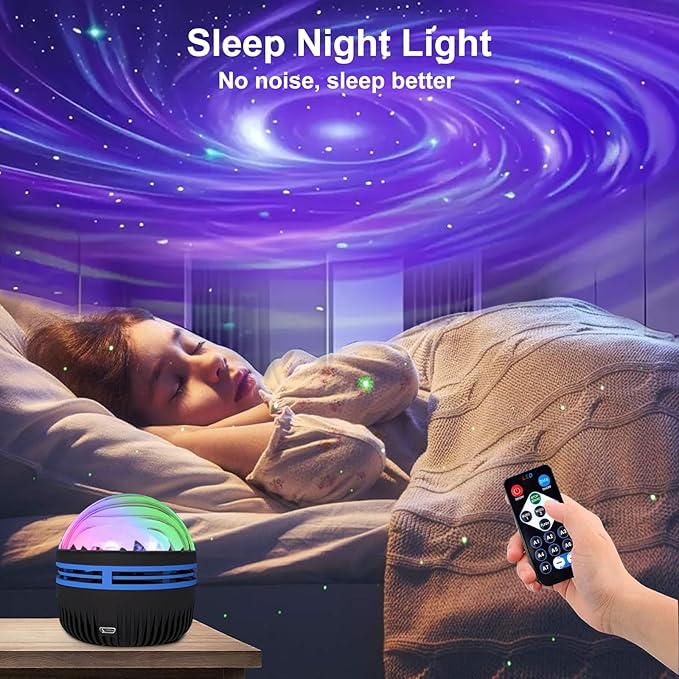 MAXROCK Black Hole Galaxy Projector, Night Light with Remote Control for Kids Bedroom, Sensory Lights for Adults Room Aesthetic, Party
