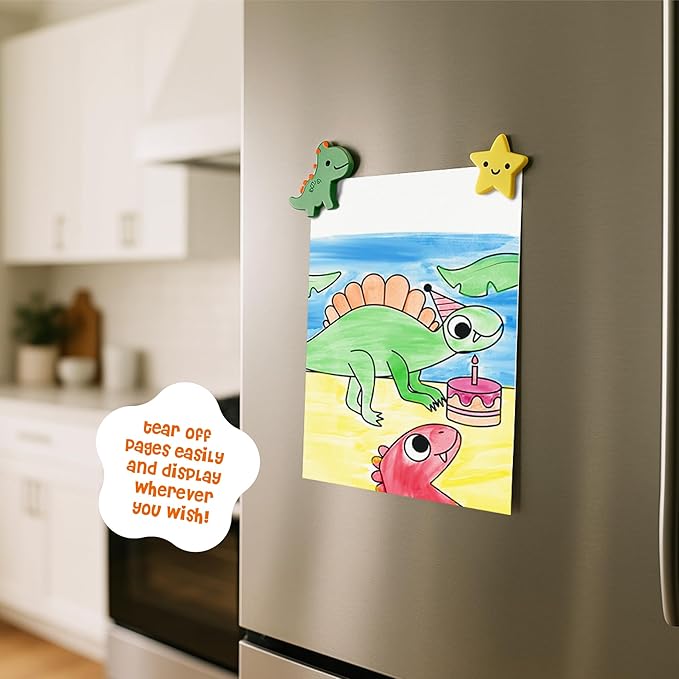 DINO MINI Watercolor Fun Value Pack - 2 Paint with Water Kits for Toddlers - Water Painting for Toddlers - Travel Activities for Kids Ages 4-8 - Screen Free Birthday Gifts (Dinosaurs - Jungle)