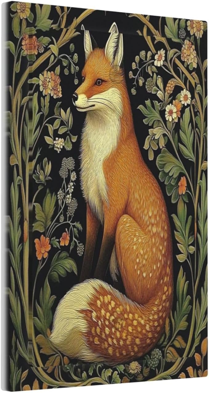 Fox Morris Plants Flowers Vine Colorful Floral Light Switch Cover Plate 1 Gang No Device Blank Electrical Wall Plates Faceplate Decorative Switch Plate For Bed Room Living Room Decor