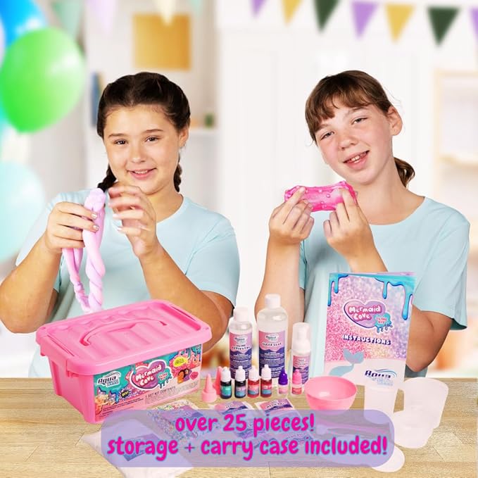 Aqua Endless Summer Mermaid Cove DIY Slime Kit – Sparkling Under-The-Sea Sensory Activity for Kids