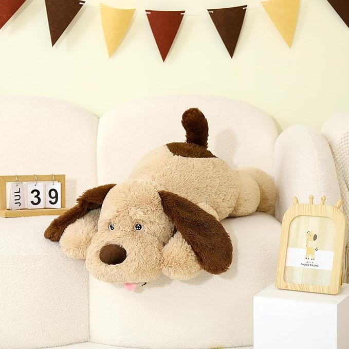 MaoGoLan Giant Dog Plush,31" Large Stuffed Animal Dog, Fluffy and Cuddly Stuffed Puppy Stuffed Animal Throw Pillow Toy Birthday for Girls Kids
