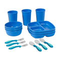 ECR4Kids My First Meal Pal Combo Set, Children's Tableware, Blue, 15-Piece