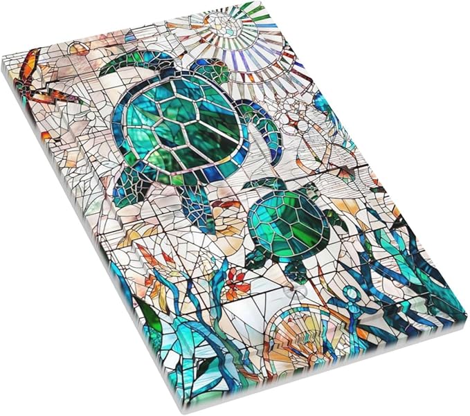 Teal Green/Blue Sea Ocean Turtle Decorative 1 Gang No Device Blank Wall Plate Nautical Beach Summer Starfish Oversize Electric Unused Receptacle Decorator/Gfci Light Outlets/Switches Face Plate Cover