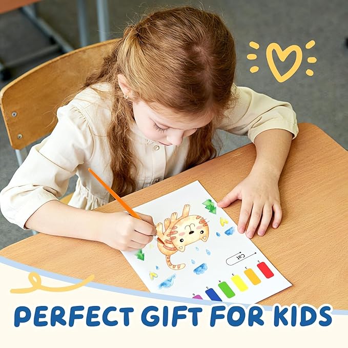 YPLUS Paint with Water Books for Toddlers, Art Craft Toys Watercolor Painting Pape, Gift for Kids Ages 1-3, 2-4, 4-6, Drawing with Brush - Animals