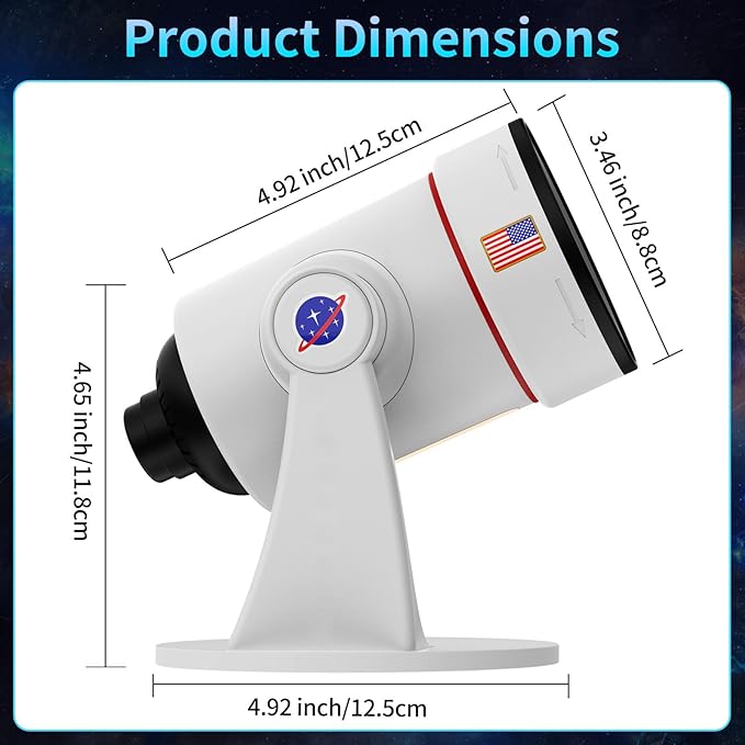Galaxy Projector, HD Brighter Wider Projection Planetarium Star Projector with 7-Color Night Light Realistic Starry Sky Space Solar System Moon Nebula for Bedroom Ceiling Room Decor