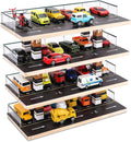 Saichotoy Display Case for Hot Wheels & Matchbox, 1/64 Scale Diecast Toy Car Storage, Parking Garage Diorama - Freestanding Storage with 4 Levels 24 Spots Maximum 40 Cars