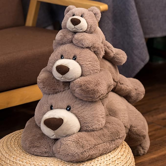 Weighted Stuffed Animals, 29.5" 6.2lbs Weighted Bear Stuffed Animal Toy Cute Brown Bear Plush Pillow Weighted Plush Animals Toy
