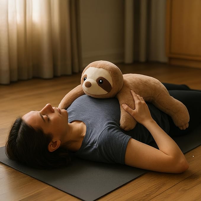 Weighted Sloth Stuffed Animal Toy with Embroidered Eyes, Removable 2.3lb Weight Pack, 21.5 inches – Soft Plush Sloth for Kids & Adults