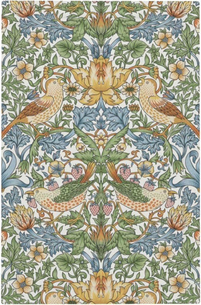 William Morris Strawberry Thrush Birds 1 Gang Light Switch Cover Electrical No Device Wall Plate Vintage Floral Flowers Plant Switchplates Decorative Faceplate for Country Home Decor