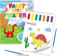 SOCOLER Paint with Water Coloring Books for Toddlers, Watercolor Painting Books for Kids Water Color Paint Kit Art Craft Birthday Gift for Ages 1-3, 4-8 (Dinosaurs)