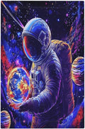 Astronaut Space Cool Galaxy Planet Light Switch Cover Plate 1 Gang No Device Blank Electrical Wall Plates Faceplate Decorative Switch Plate Covers for Kids Room Nursery Decor