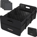 FORTEM Car Trunk Organizer, Collapsible Two Compartment Organizer, Foldable SUV & Truck Storage for Car Accessories for Women Men, Non Slip Bottom, Sturdy Side Walls, Strong Handles, 75L