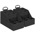 Car Seat Organizer Backseat Front Seat, Car Organizer With 12 Storage Compartments 2 Cup Holders, Snack Storage For Kids Baby, SUV Truck Van Collapsible Storage Bag For Travel, BK, 2PK