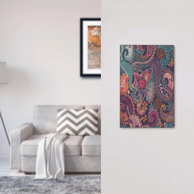 Mandala Boho Paisley Purple Floral Colorful Flower Light Switch Cover Plate 1 Gang No Device Blank Electrical Wall Plates Faceplate Decorative Switch Plate Covers for Home Bedroom Decor