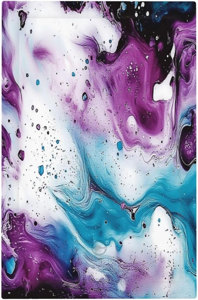 Light Switch Cover Plate Purple Blue Swirl Marble Tiles 1 Gang No Device Blank Electrical Wall Plates Faceplate Decorative Switch Plate For Bed Room Living Room Decor