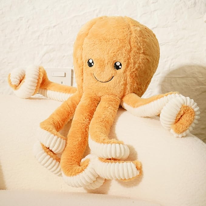 DENTRUN Octopus Stuffed Animals, Giant Octopus Plush Doll Play Toys for Kids Girls Boys Adults Birthday Xmas Halloween Present Stuffed Sea Animals Plushie, 7/16/24/32 Inches, 5 Colors