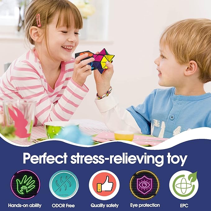 Luaxkpi Toys for 7 8 9 10 Year Old Boy Gifts Ideas, Educational Fidget Toys Magic Cube Autism Sensory Toy for Kids Age 8-12 Infinity Cubes Cool Birthday Gift for Teen Boys Girl Age 8-10 Years Old