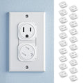 SAFELON 20 Pcs Electrical Safety Plug Socket Covers US, Child Baby Safety Plug Socket Covers for Sockets, Protection Against Electric Shock for Children (White)