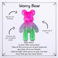 Aesnefe Pocket Worry Bear Hug, Anxiety Relief Keepsake, Mental Health Encouragement Gift, Emotional Support Token, Stress Comfort Gift for Teens & Adults, Pink Green