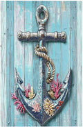 Light Switch Cover Plate Anchor Coastal Beach Nautical Coral 1 Gang No Device Blank Electrical Wall Plates Faceplate Decorative Switch Plate For Farmhouse Cabin Decor