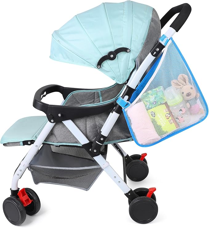 Accmor Universal Stroller Organizer, Side Sling Stroller Organizer, Mesh Cargo Net Stroller Storage Caddy Accessories, Stroller Bag Accessories Fits for Uppababy, Nuna, Baby Jogger, Doona Strollers