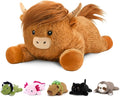 SQEQE Weighted Stuffed Animals Highland Cow, Weighted Highland Cow Plush, Plushies for Comforting Hugs, Soft Highland Cattle Pillow Toy for Kids Adults, Christmas & Valentines Gift 23.6 Inch 3.9 Lbs