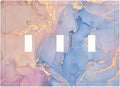 Light Switch Cover Plate Luxury Abstract Marble 3 Gang Triple Toggle Decorative Switch Plates Electrical Outlet Covers Switchplate Wall Plates for Bathroom Bedroom Home Decor