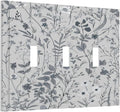 Boho Wild Flowers Farm Floral 3 Gang Light Switch Plate Decorative Triple Toggle Wall Plate Cover Electrical Faceplate Switchcovers for Bathroom Home Living Room Bedroom Art Panel Decor
