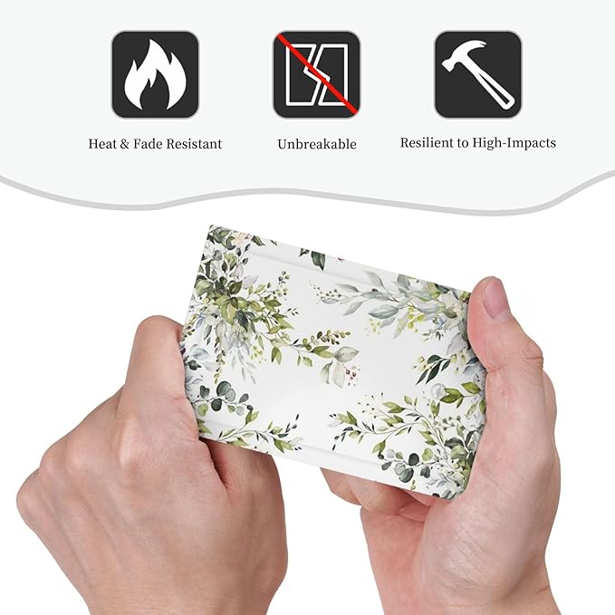 Eucalyptus Sage Green Leaf Plant Floral Light Switch Cover Plate 1 Gang No Device Blank Electrical Wall Plates Faceplate Decorative Switch Plate for Bedroom Living Room Decor